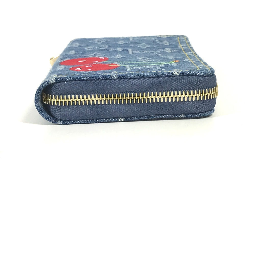 Louis Vuitton Long Purse M23161 Cherry Takashi Monogram Denim Blue Wallet Case 2