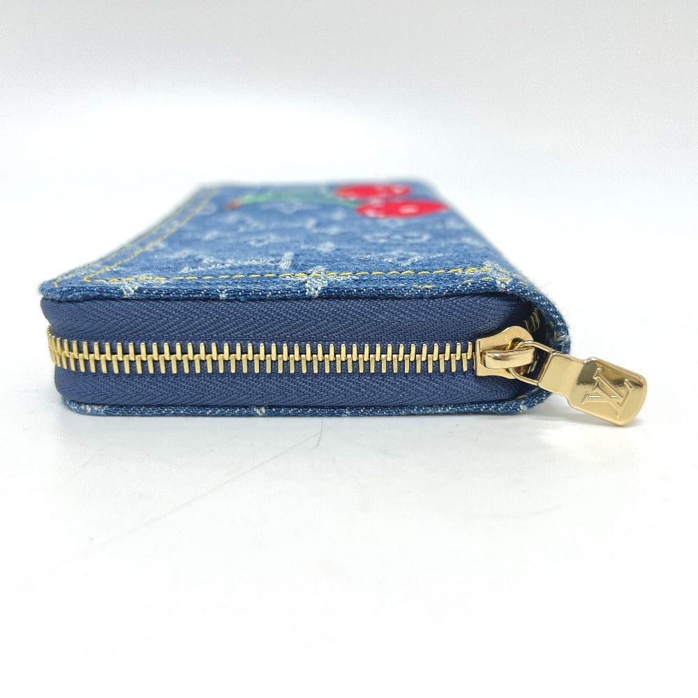 Louis Vuitton Long Purse M23161 Takashi Murakami Monogram Denim Blue Wallet Case 3