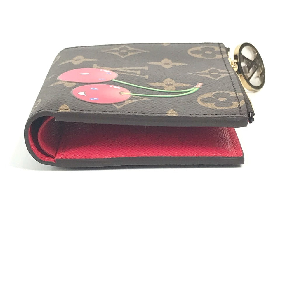 Louis Vuitton Folded M13420 Takashi Murakami collaboration Monogram Canvas Brown Wallet Case