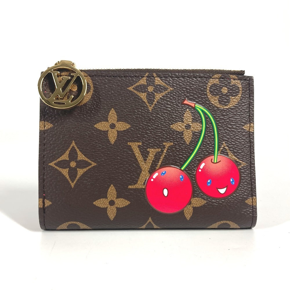 Louis Vuitton Folded M13420 Takashi Murakami collaboration Monogram Canvas Brown Wallet Case 12