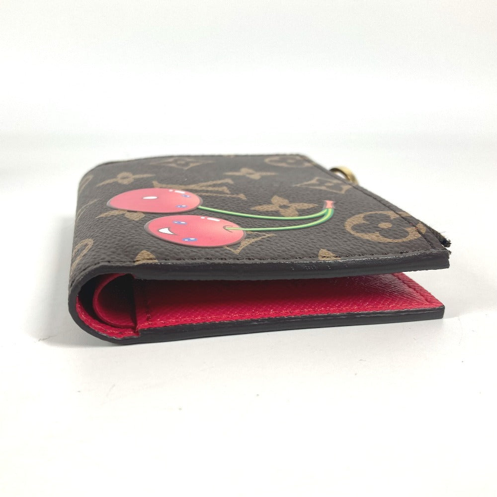 Louis Vuitton Folded M13420 Takashi Murakami collaboration Monogram Canvas Brown Wallet Case 12