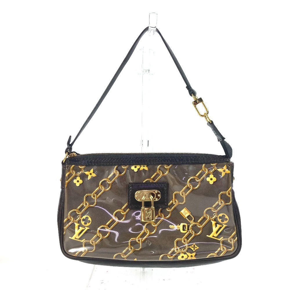 Louis Vuitton M95162 Plastics charm Pochette Accessoires Monogram Leather Brown Shoulder Bag