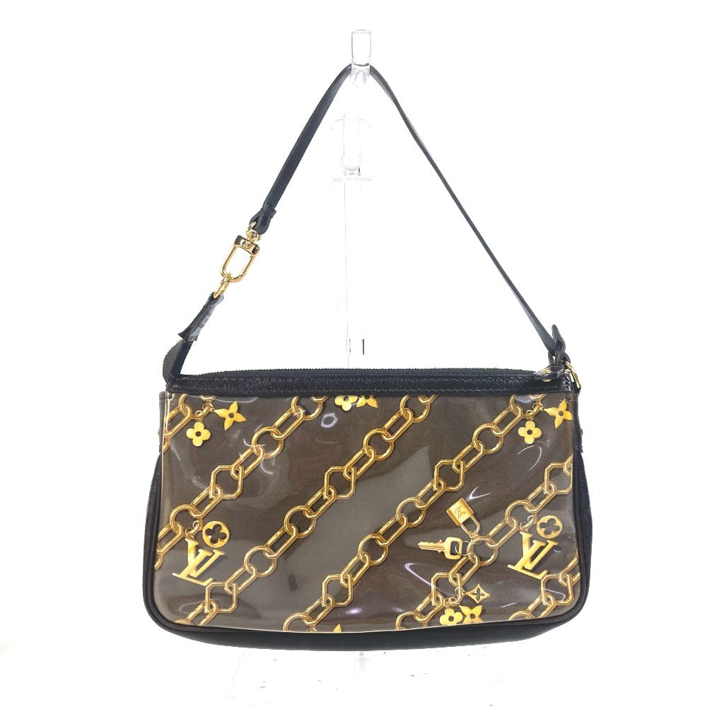 Louis Vuitton M95162 Plastics charm Pochette Accessoires Monogram Leather Brown Shoulder Bag