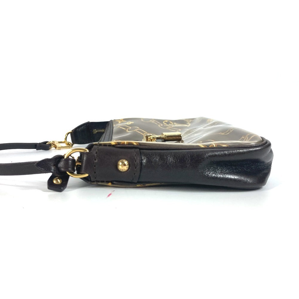 Louis Vuitton M95162 Plastics charm Pochette Accessoires Monogram Leather Brown Shoulder Bag