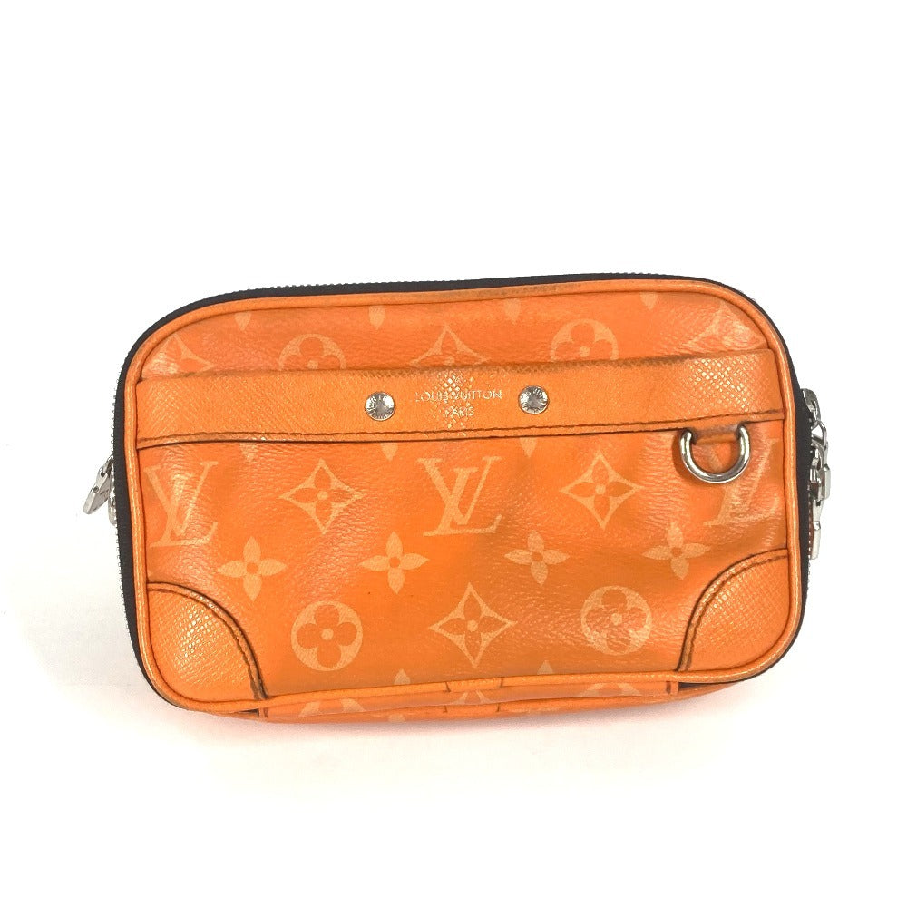 Louis Vuitton M31073 Taiga Taigalama Alpha Wearable Monogram Leather Canvas Orange Wallet Case