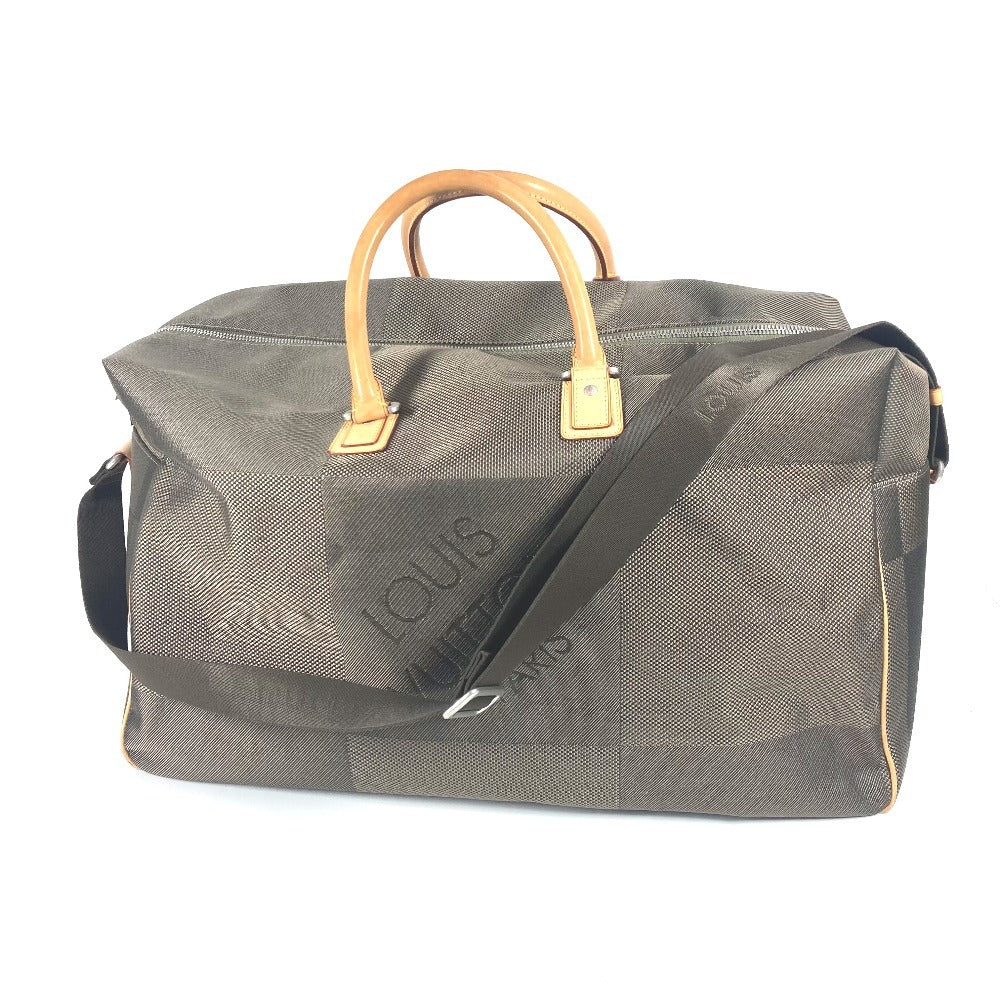 Louis Vuitton Boston Duffel M93228 Damier Jean Canvas Khaki Travel Bag
