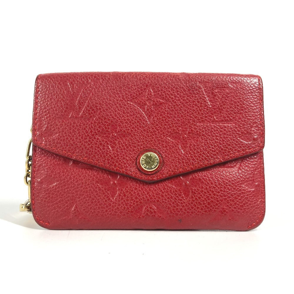 Louis Vuitton Coin M60634 Ann Platt Ann Monogram Leather Red Clutch Bag