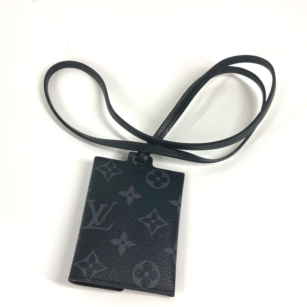 Louis Vuitton Coin M83155 Taiga Taigalama Porto Leather Black Handbag
