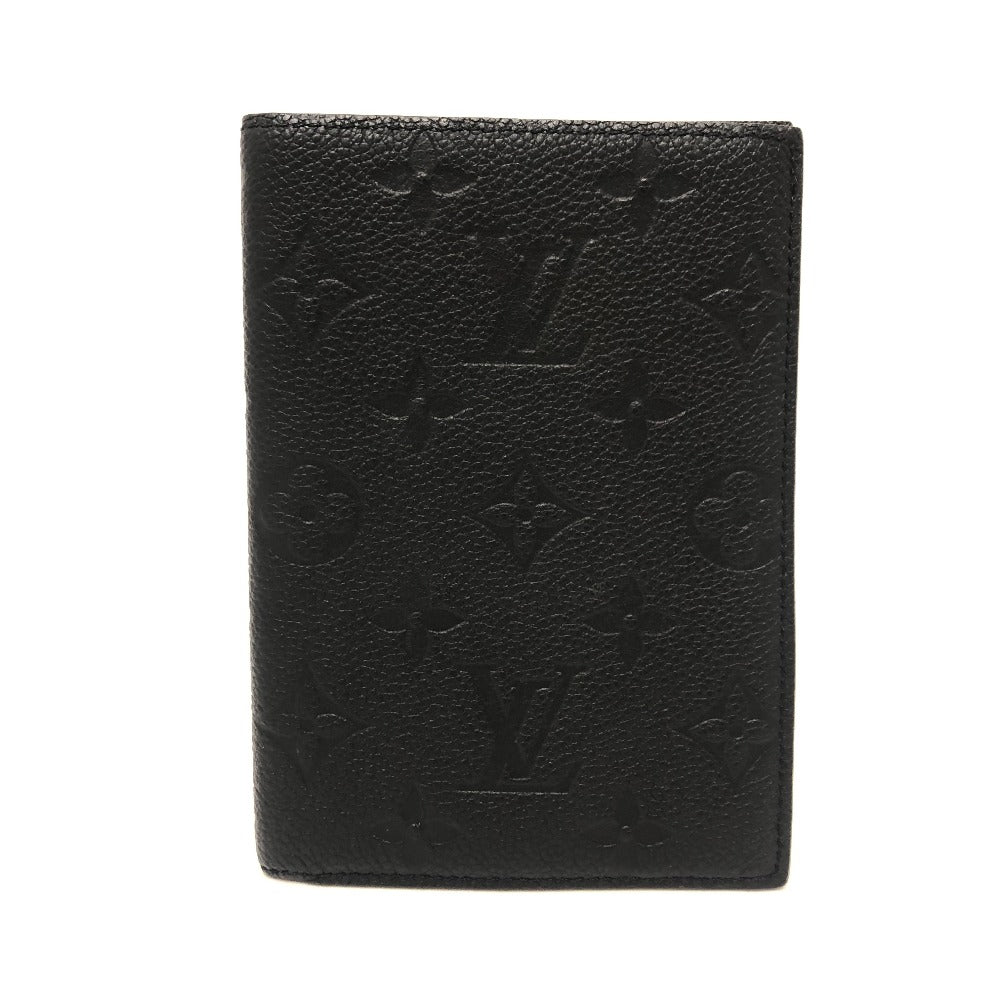 Louis Vuitton M63914 Ann Platt Couverture Passpole Monogram Leather Black Wallet Case