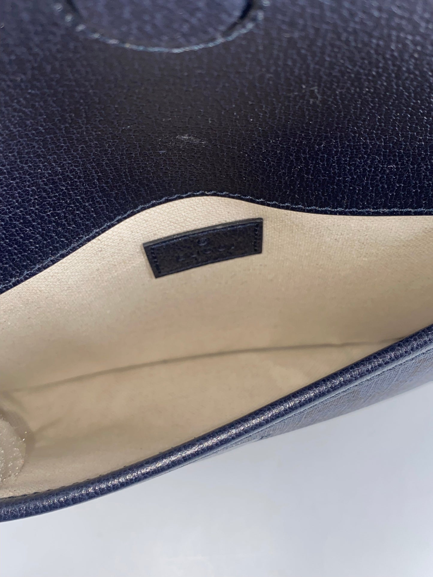 Gucci Flap Belt Bag Gg Canvas Navy Canvas Shoulder Bag Bag