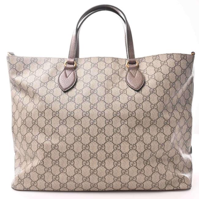 Gucci Supreme Courrier 2Way Tiger Patch Beige Tote Bag