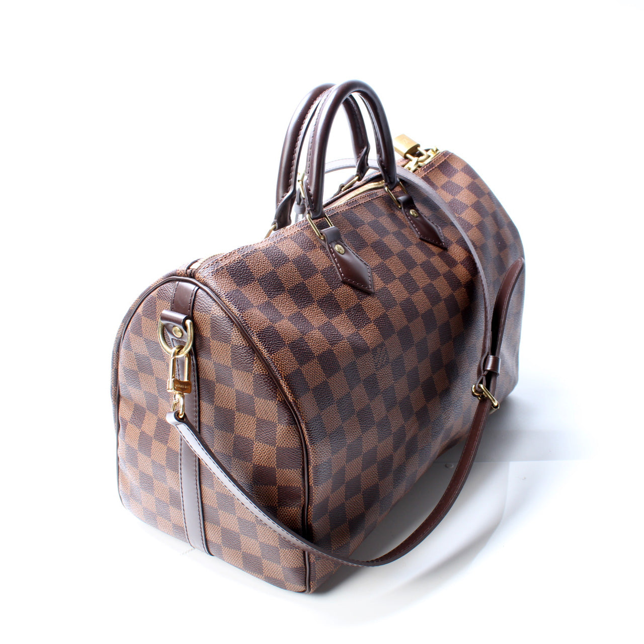 Louis Vuitton Speedy 35 Bandouliere Ebene Damier Handbag