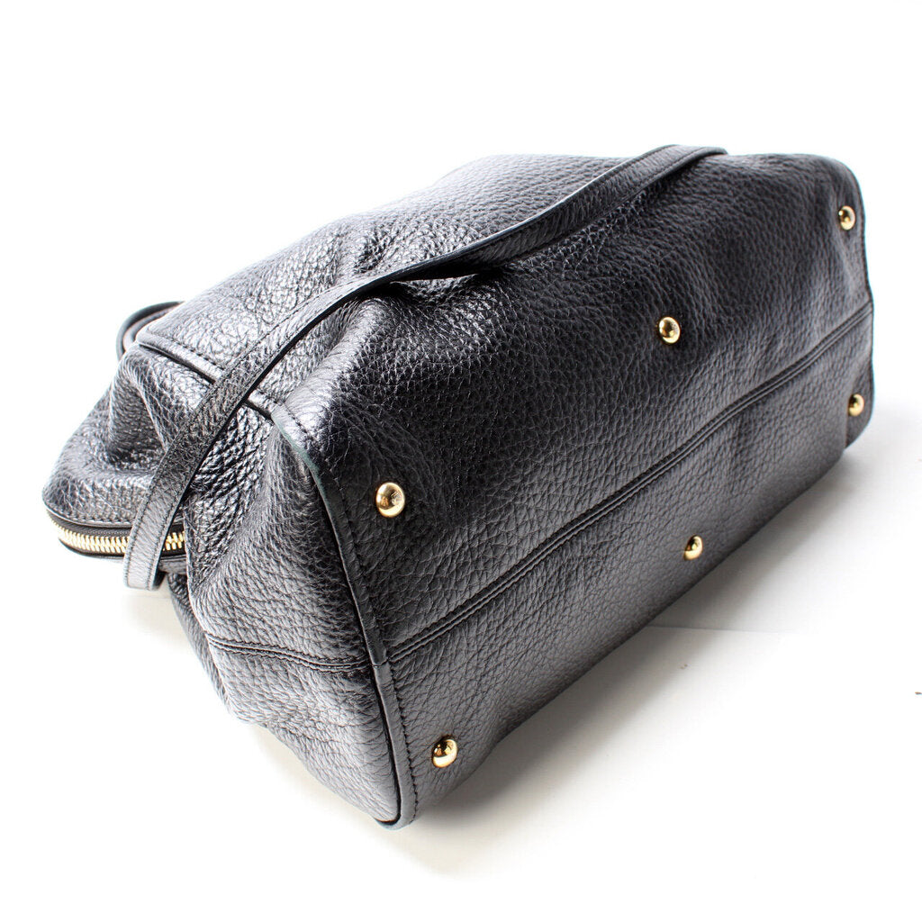 Fendi Two Way Bag Leather Black Travel Bag