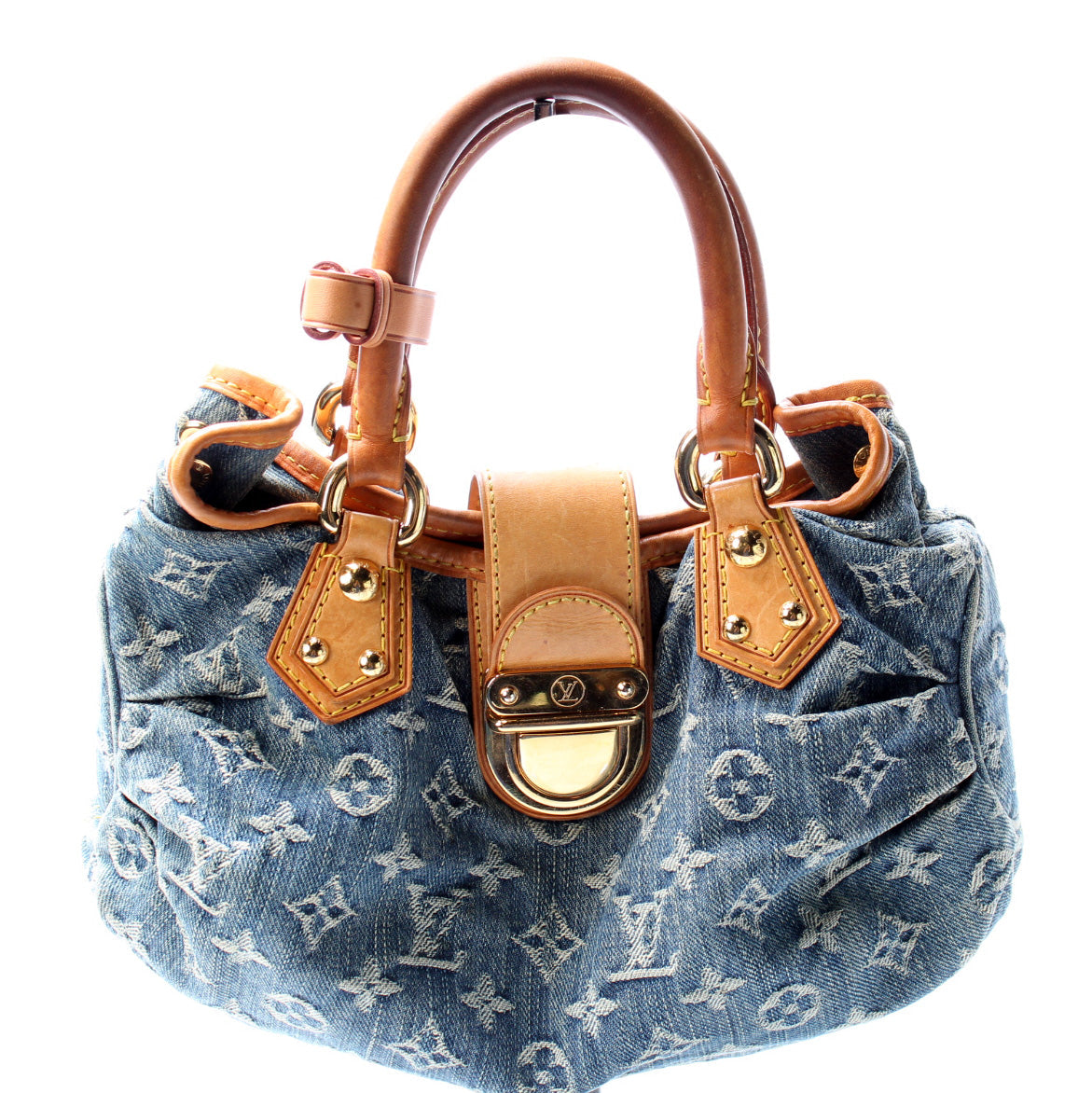 Louis Vuitton Pleaty Denim Handbag