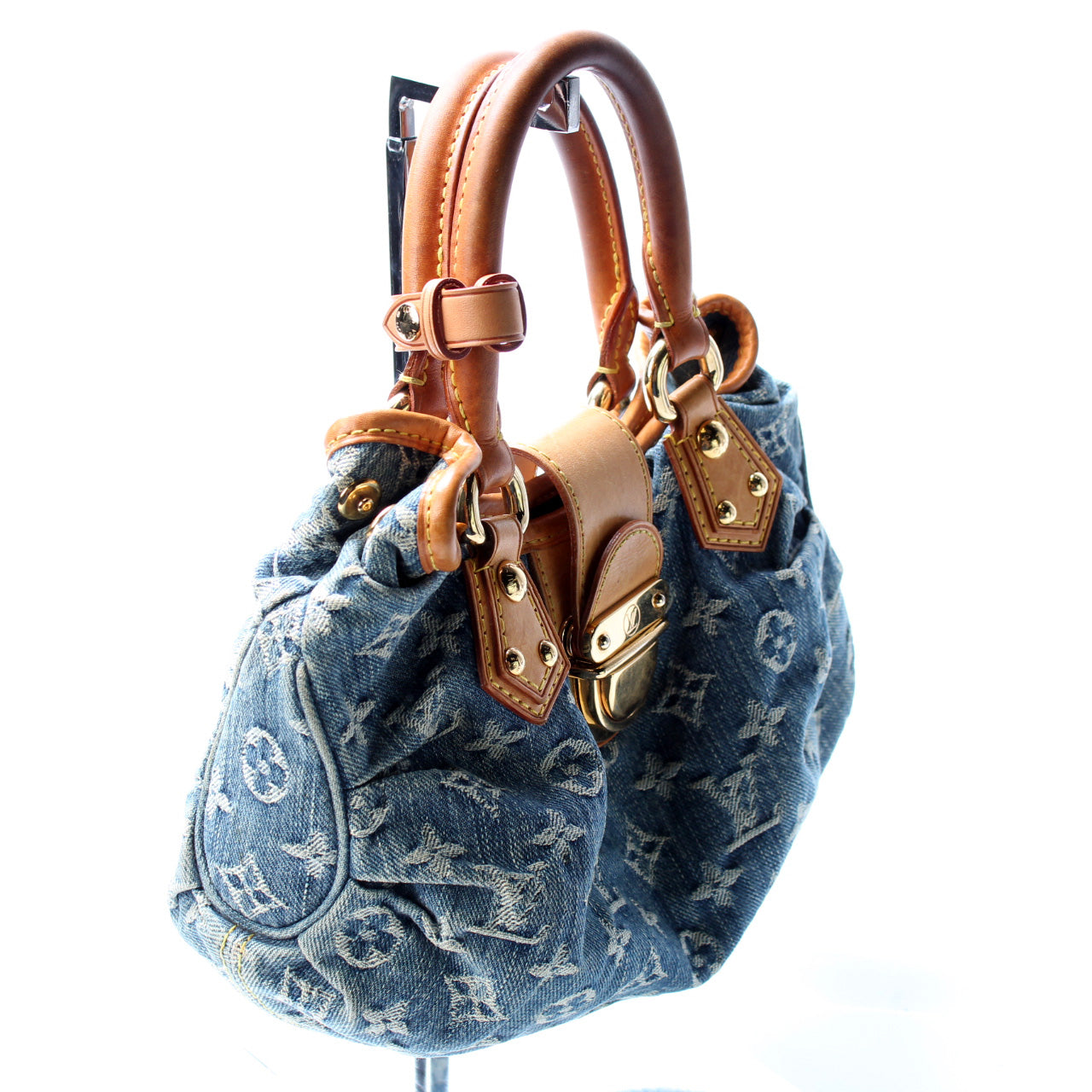 Louis Vuitton Pleaty Denim Handbag