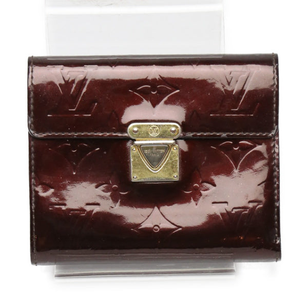 Louis Vuitton Tri-fold M93520 Vernis Amarrant Portefeuille Monogram Wallet Case