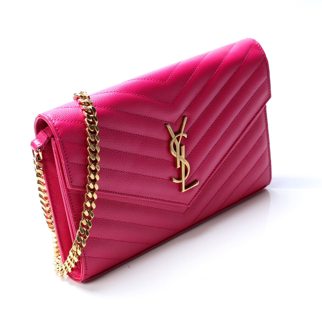 YSL Saint Laurent Grain De Wallet Bag Chain Travel Bag De Chain Wallet