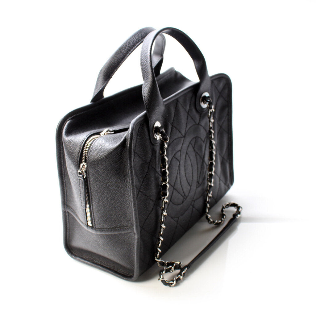 Chanel Deauville Bowling Caviar Handbag