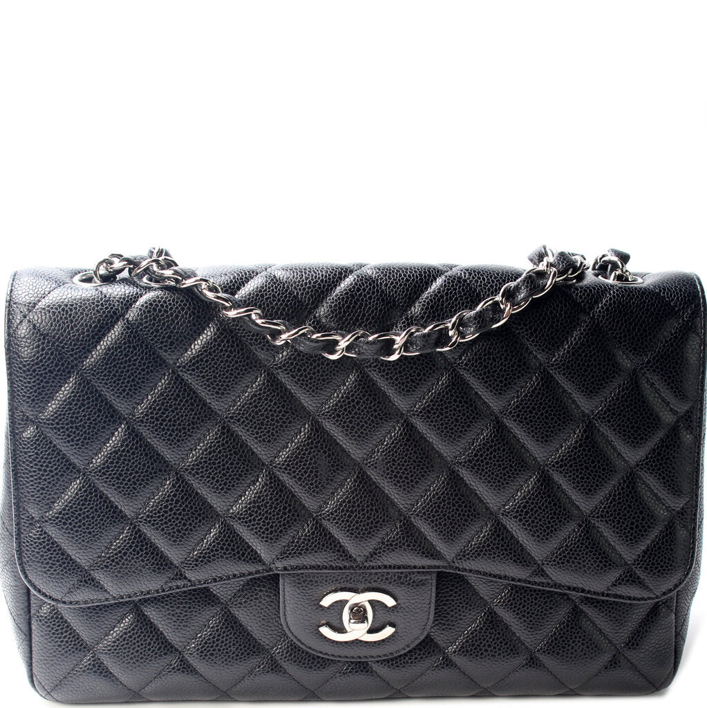 Chanel Classic Flap Jumbo Caviar Handbag