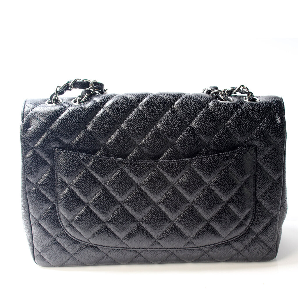 Chanel Classic Flap Jumbo Caviar Handbag