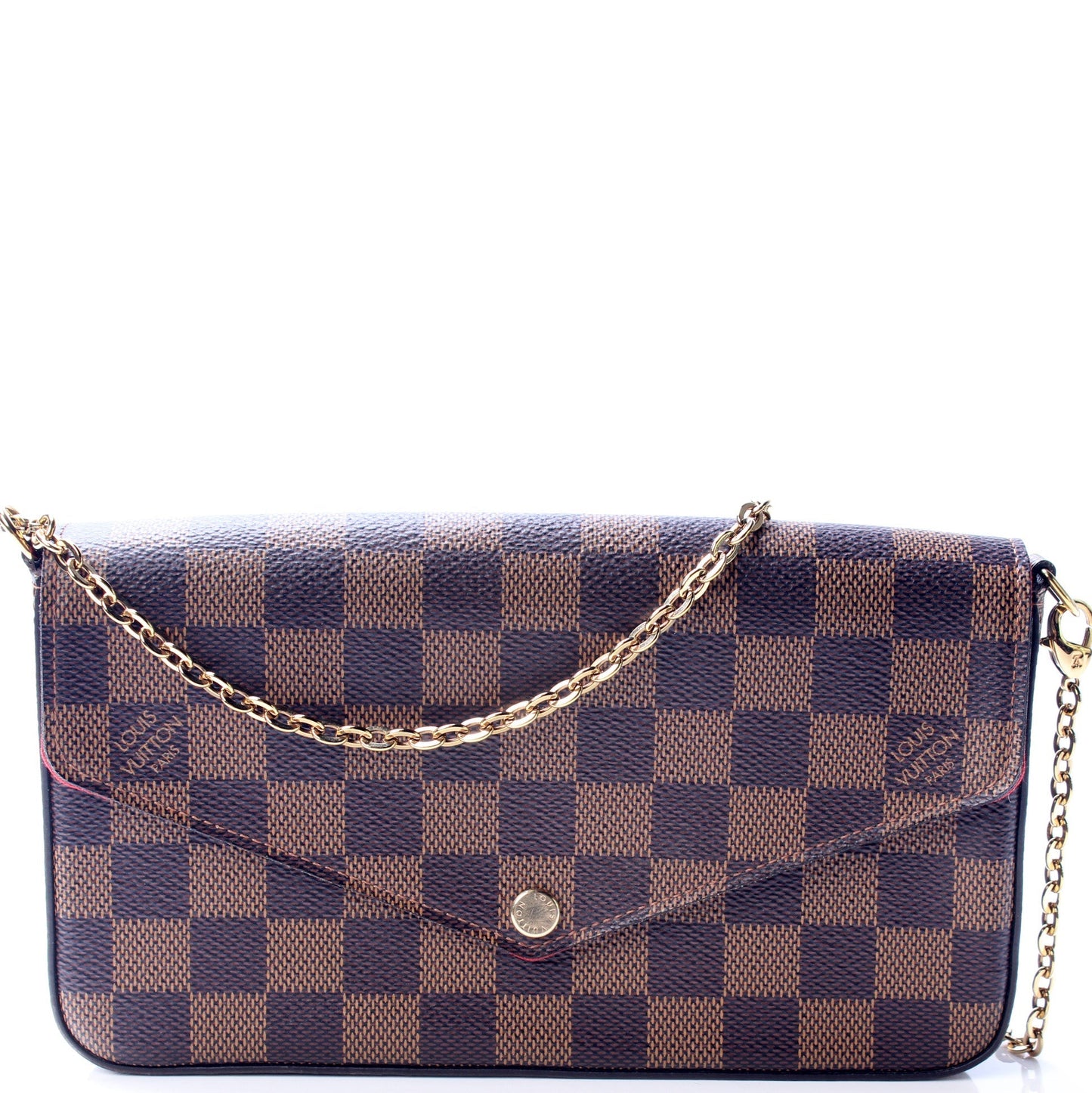 Louis Vuitton Pochette Felicie Ebene Damier Clutch Bag