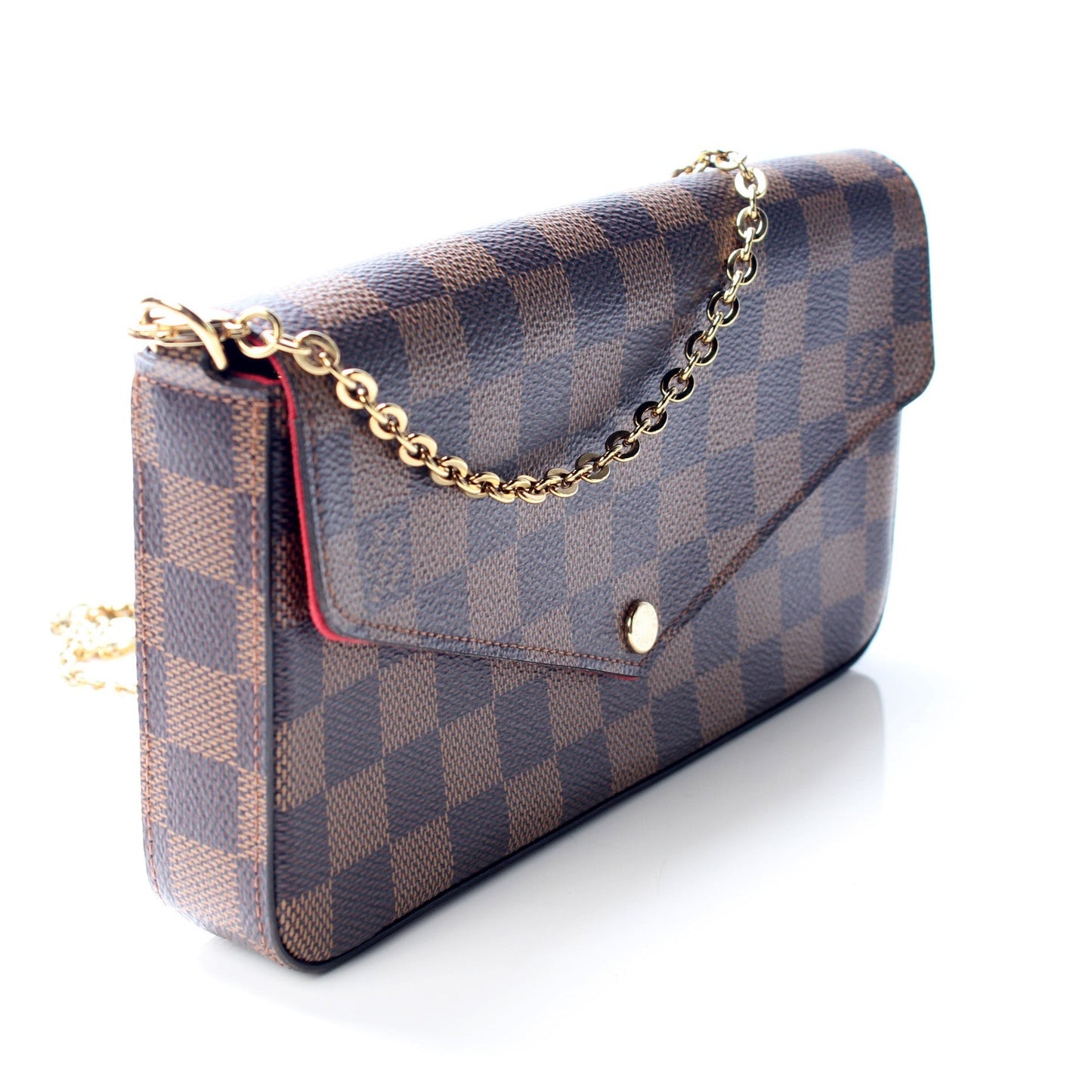 Louis Vuitton Pochette Felicie Ebene Damier Clutch Bag