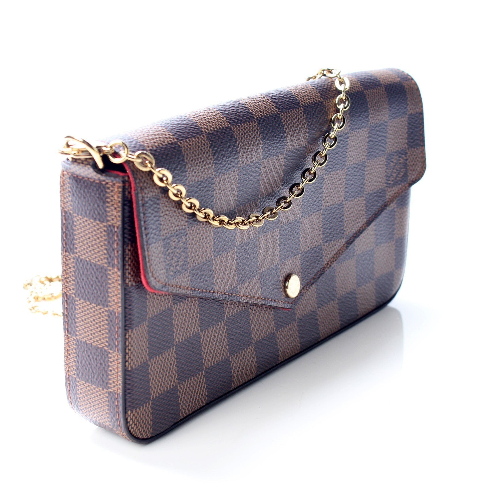 Louis Vuitton Pochette Felicie Ebene Damier Clutch Bag