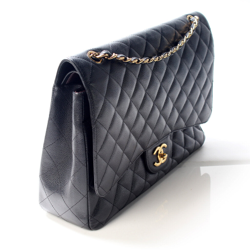 Chanel Classic Flap Maxi Caviar 15M Handbag