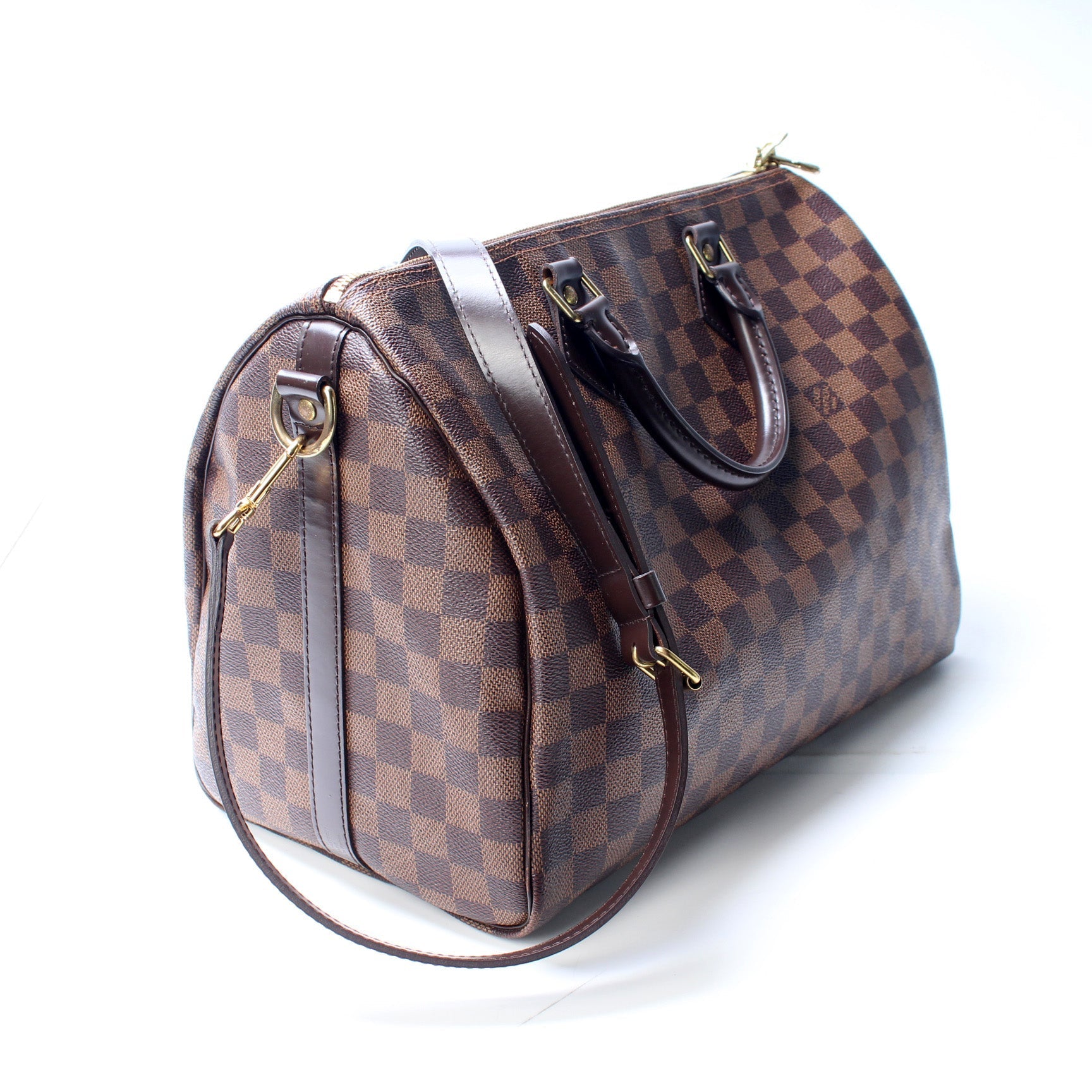 Louis Vuitton Speedy 35 Bandouliere Ebene Damier Handbag Ebene 4