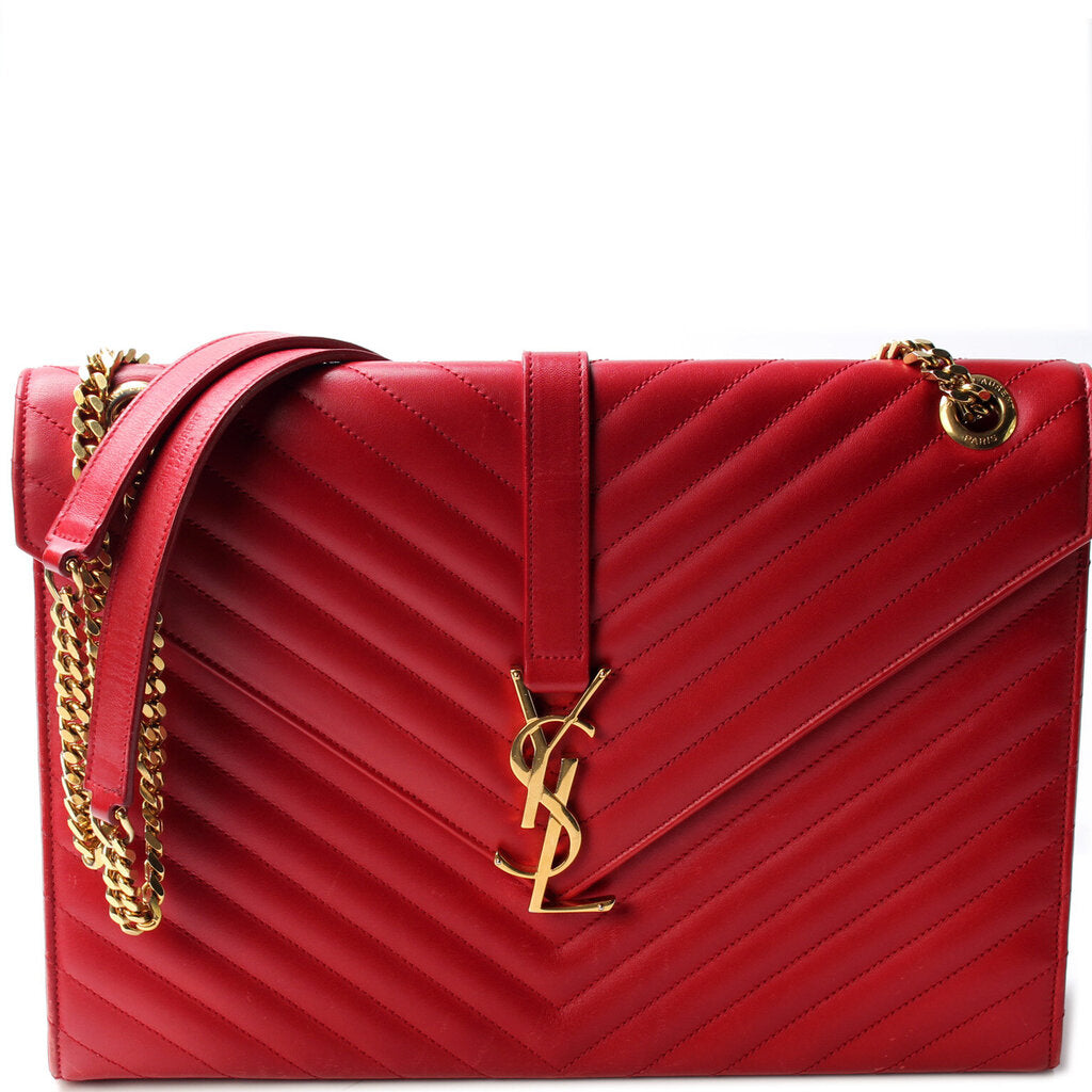 YSL Saint Laurent Monogramme Chevron Satchel Bag Monogramme Chevron Satchel