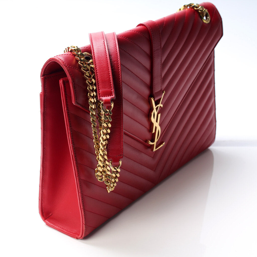 YSL Saint Laurent Monogramme Chevron Satchel Bag Monogramme Chevron Satchel