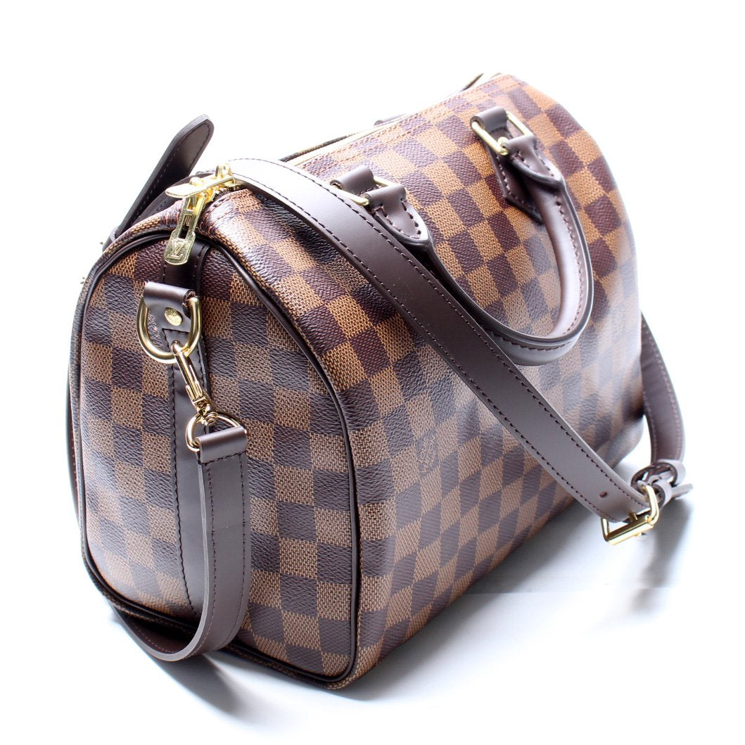 Louis Vuitton Speedy 25 Bandouliere Ebene Damier Handbag