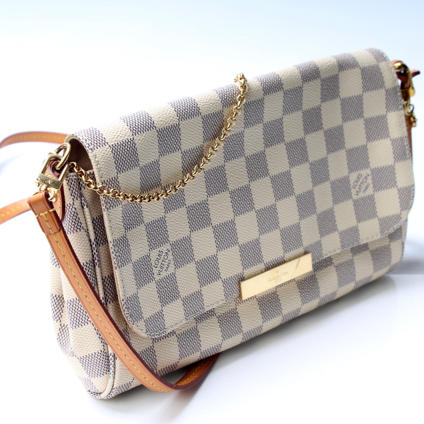 Louis Vuitton Favorite MM Azur Damier Handbag