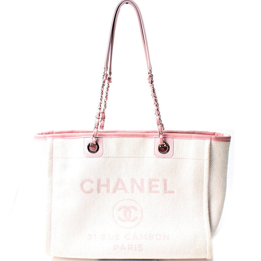 Chanel Deauville Small Canvas Tote Bag