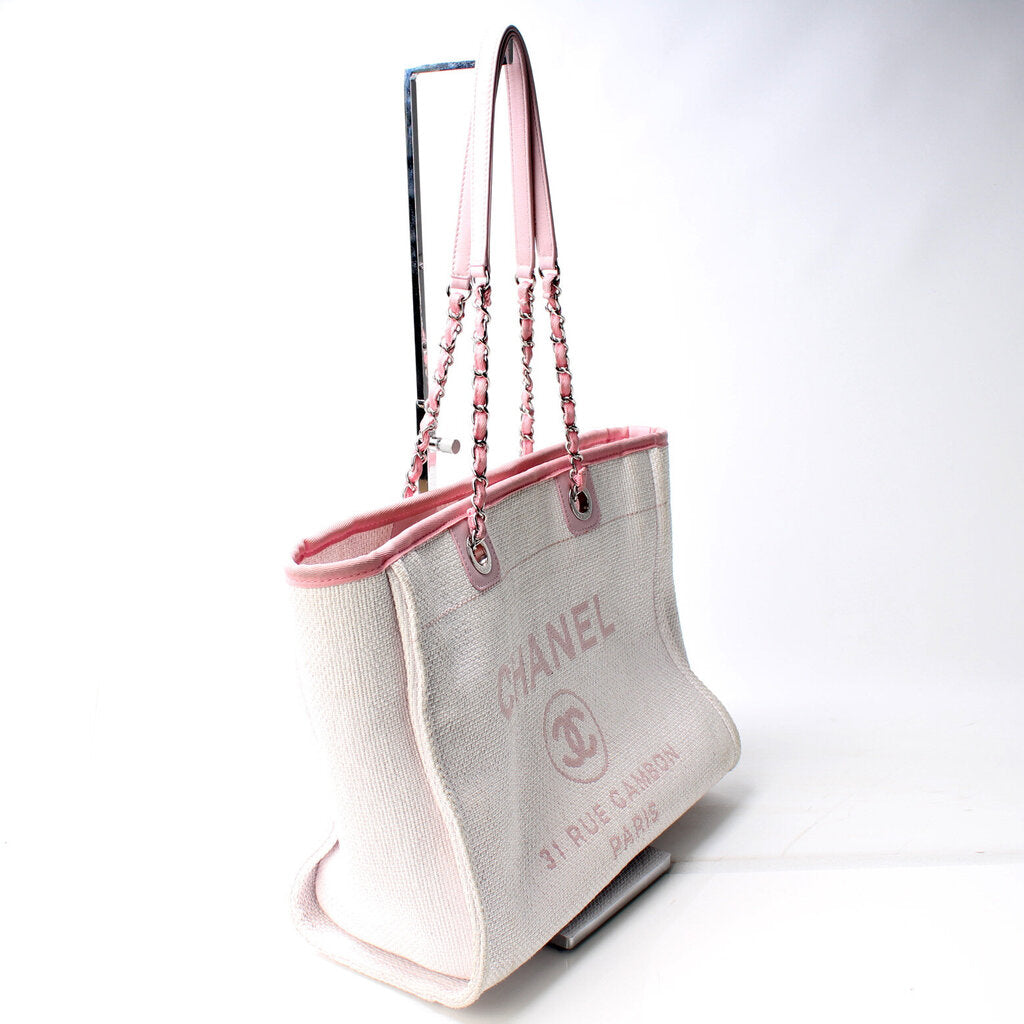 Chanel Deauville Small Canvas Tote Bag