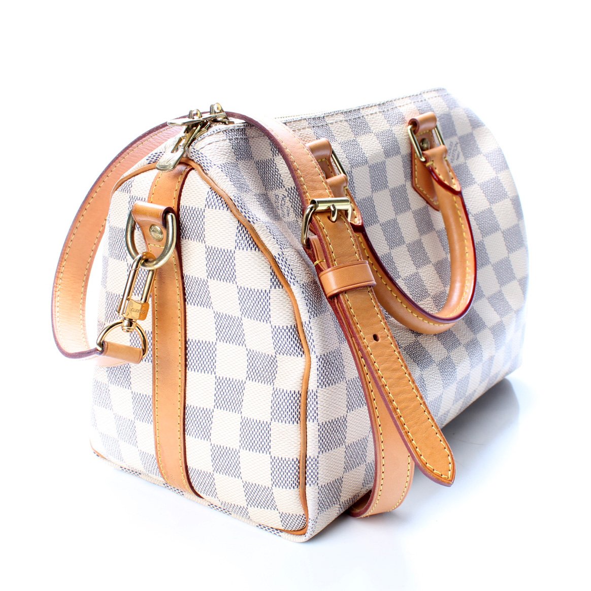 Louis Vuitton Speedy 25 Bandouliere Azur PL008 Damier Handbag