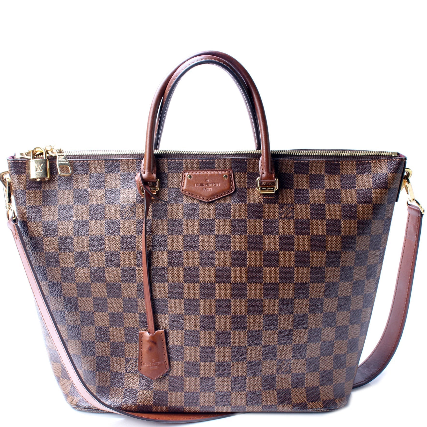 Louis Vuitton Belmont Ebene Damier Handbag