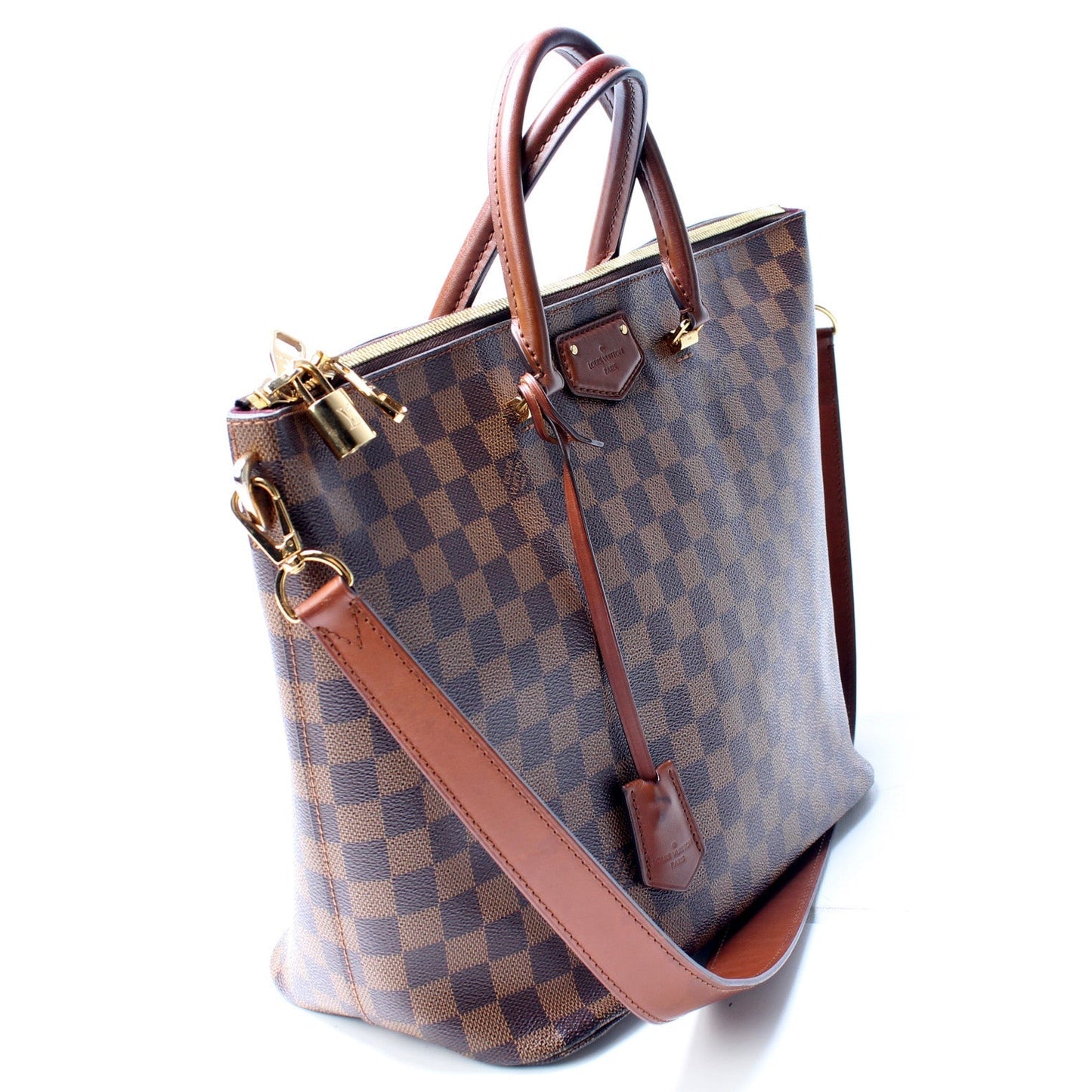 Louis Vuitton Belmont Ebene Damier Handbag