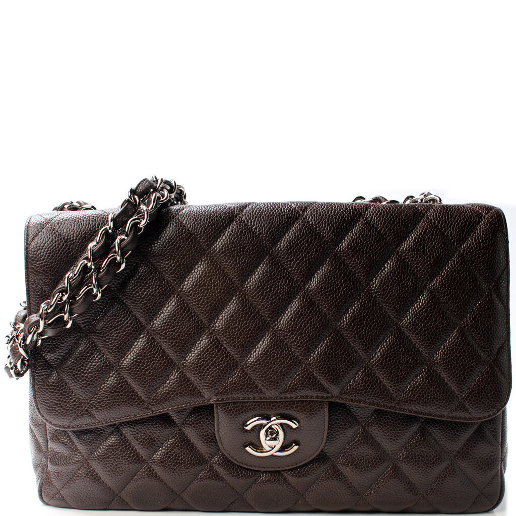 Chanel Classic Flap Jumbo Caviar 12 Mil Handbag