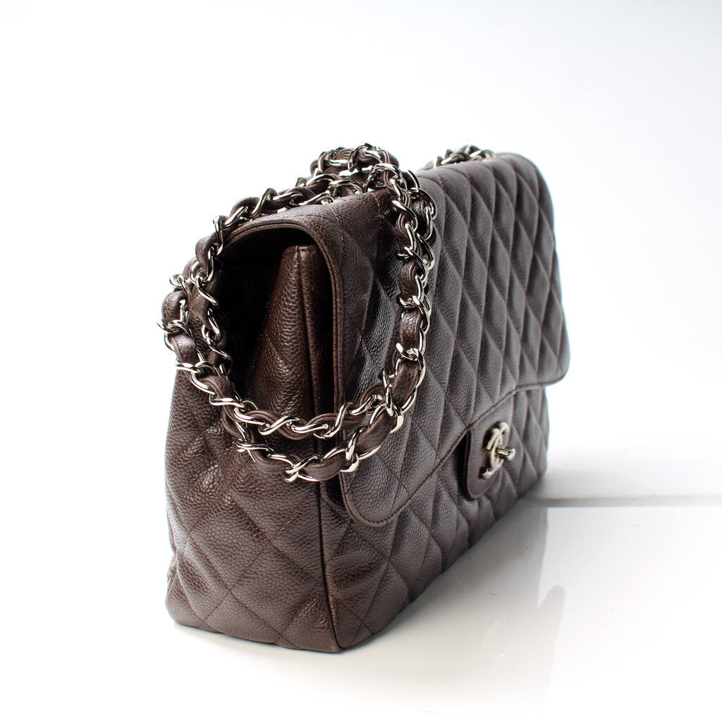Chanel Classic Flap Jumbo Caviar 12 Mil Handbag