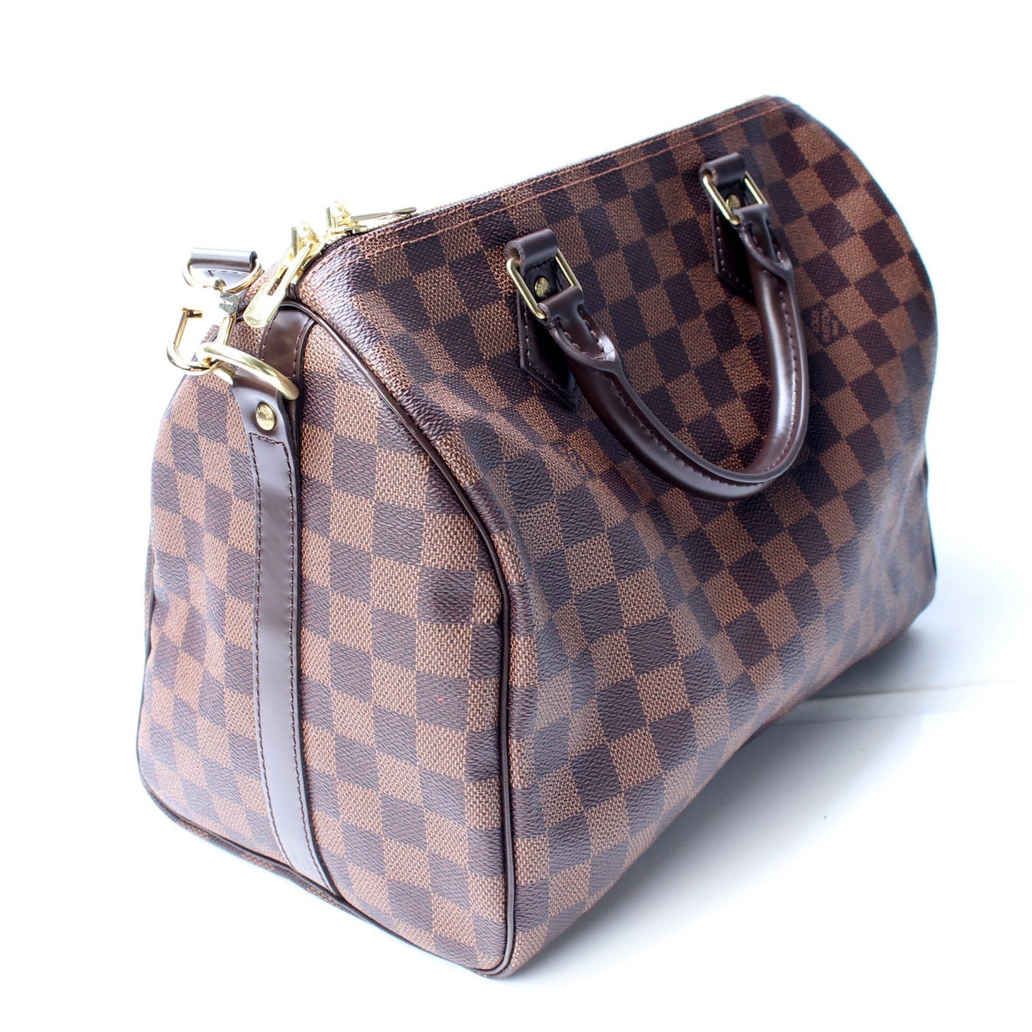 Louis Vuitton Speedy 30 Bandouliere Ebene Damier Handbag