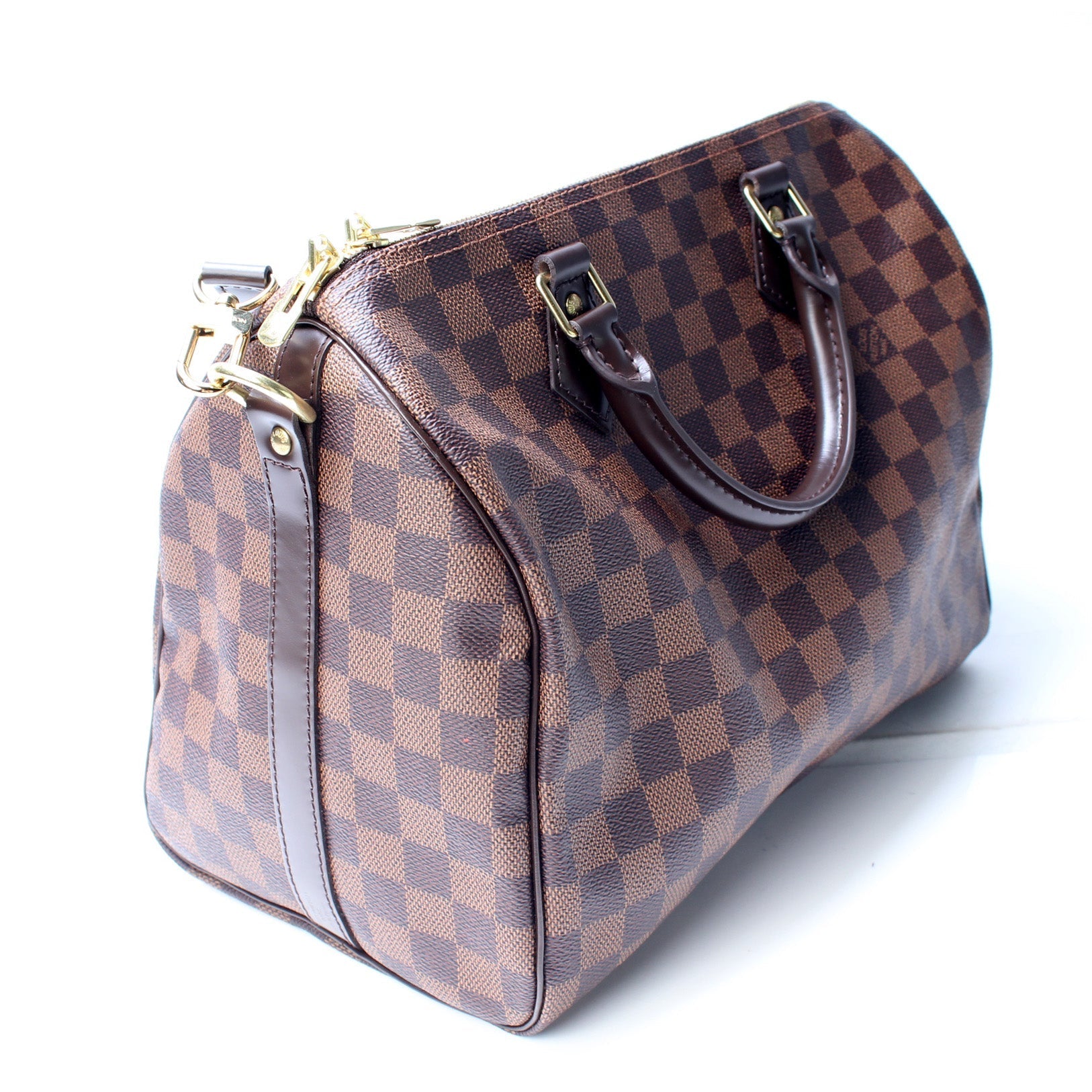 Louis Vuitton Speedy 30 Bandouliere Ebene Damier Handbag