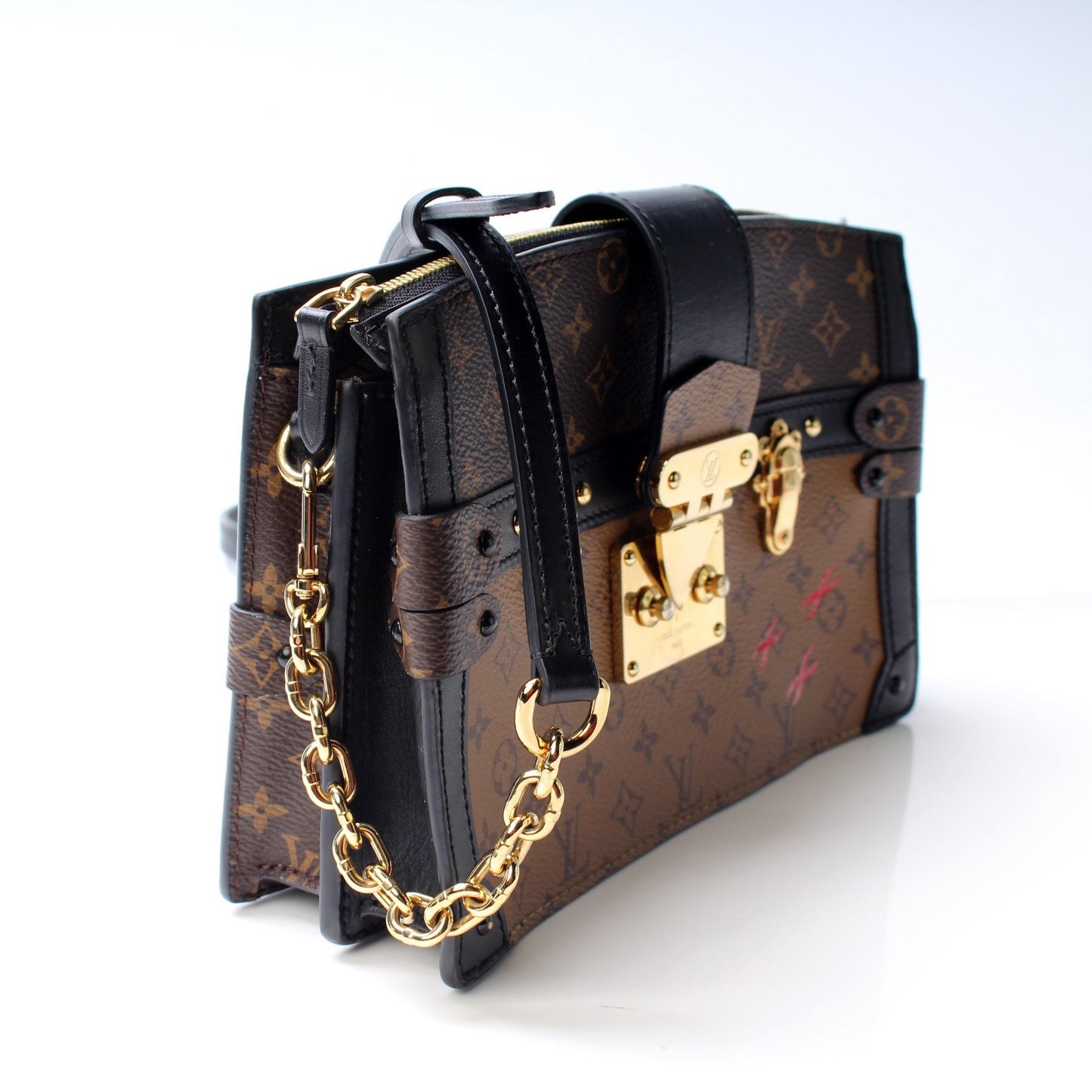 Louis Vuitton Trunk Reverse Monogram Clutch Bag