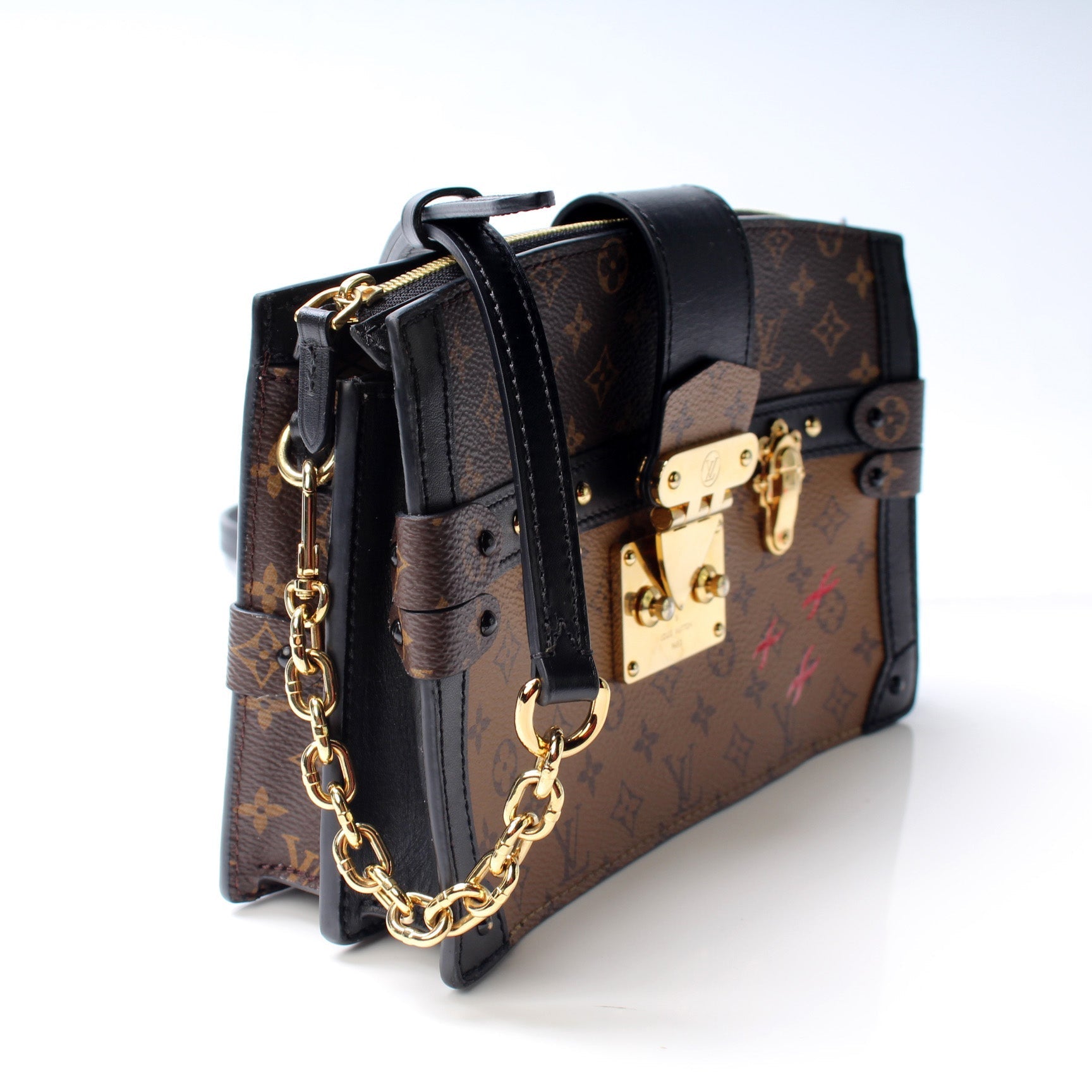 Louis Vuitton Trunk Reverse Monogram Clutch Bag