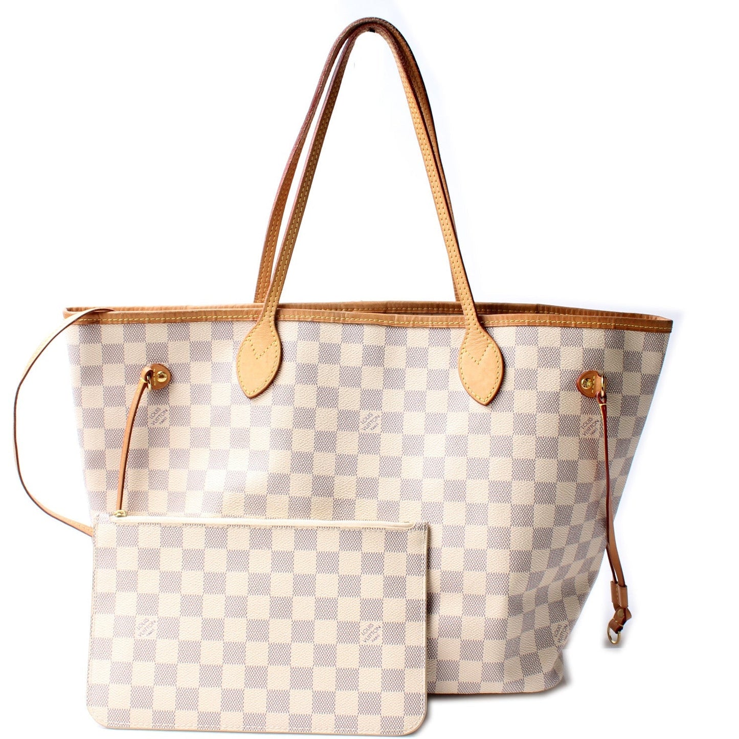 Louis Vuitton Neverfull W MM Azur Damier Wallet Case