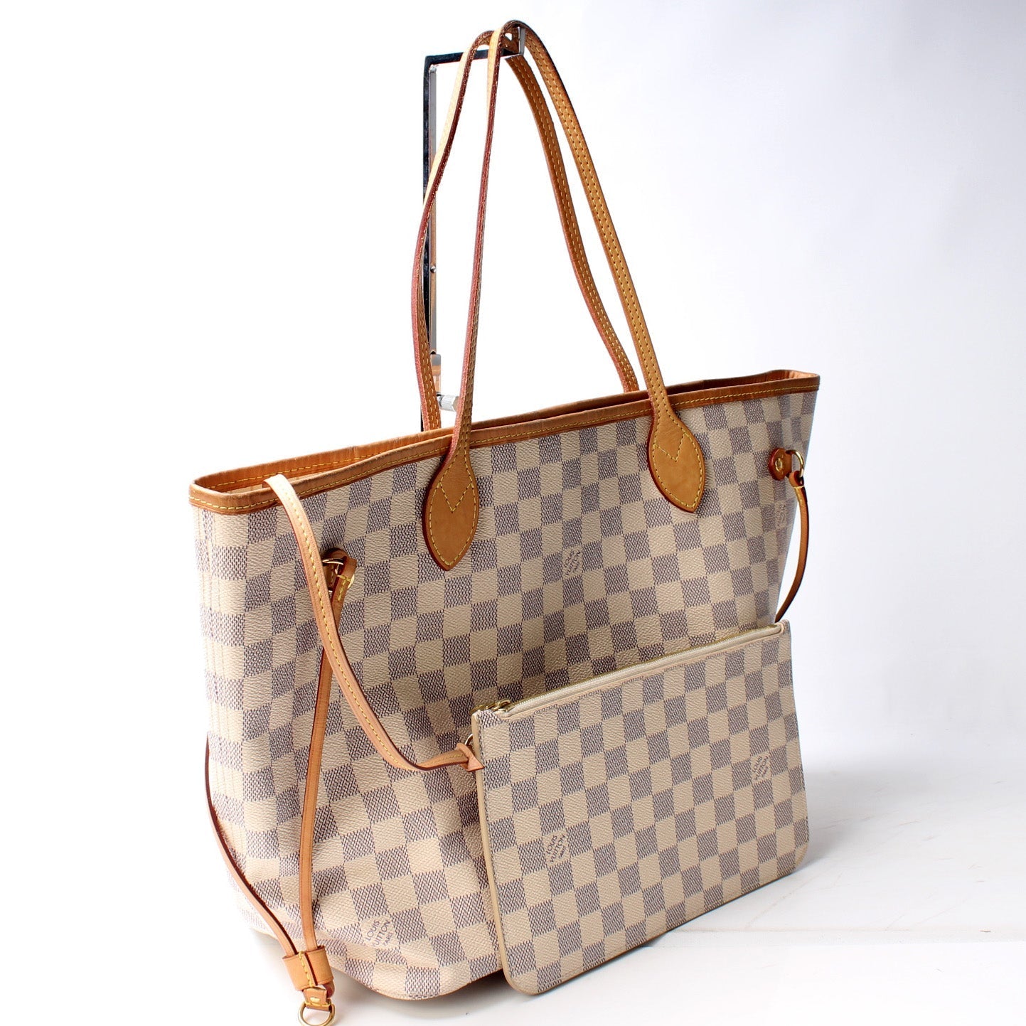 Louis Vuitton Neverfull W MM Azur Damier Wallet Case