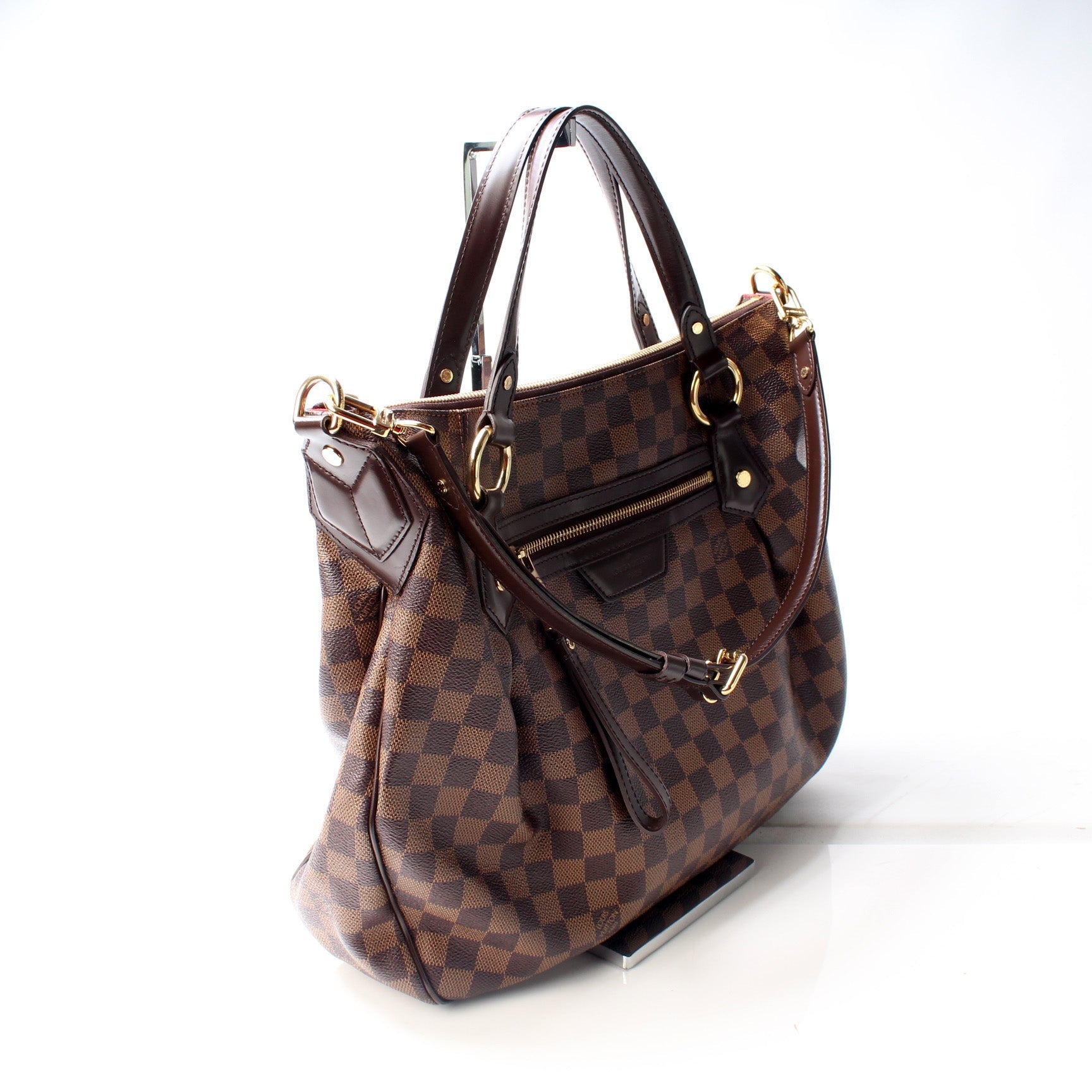 Louis Vuitton Evora MM Ebene Damier Handbag