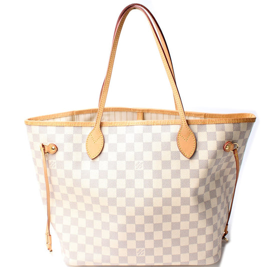 Louis Vuitton Neverfull MM Azur Damier Tote Bag Azur 25