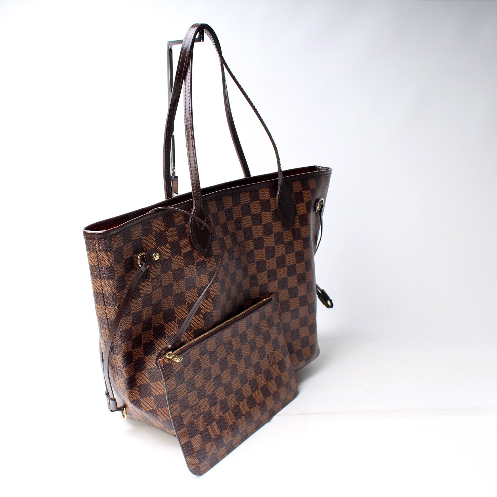 Louis Vuitton Neverfull W MM Ebene Damier Wallet Case