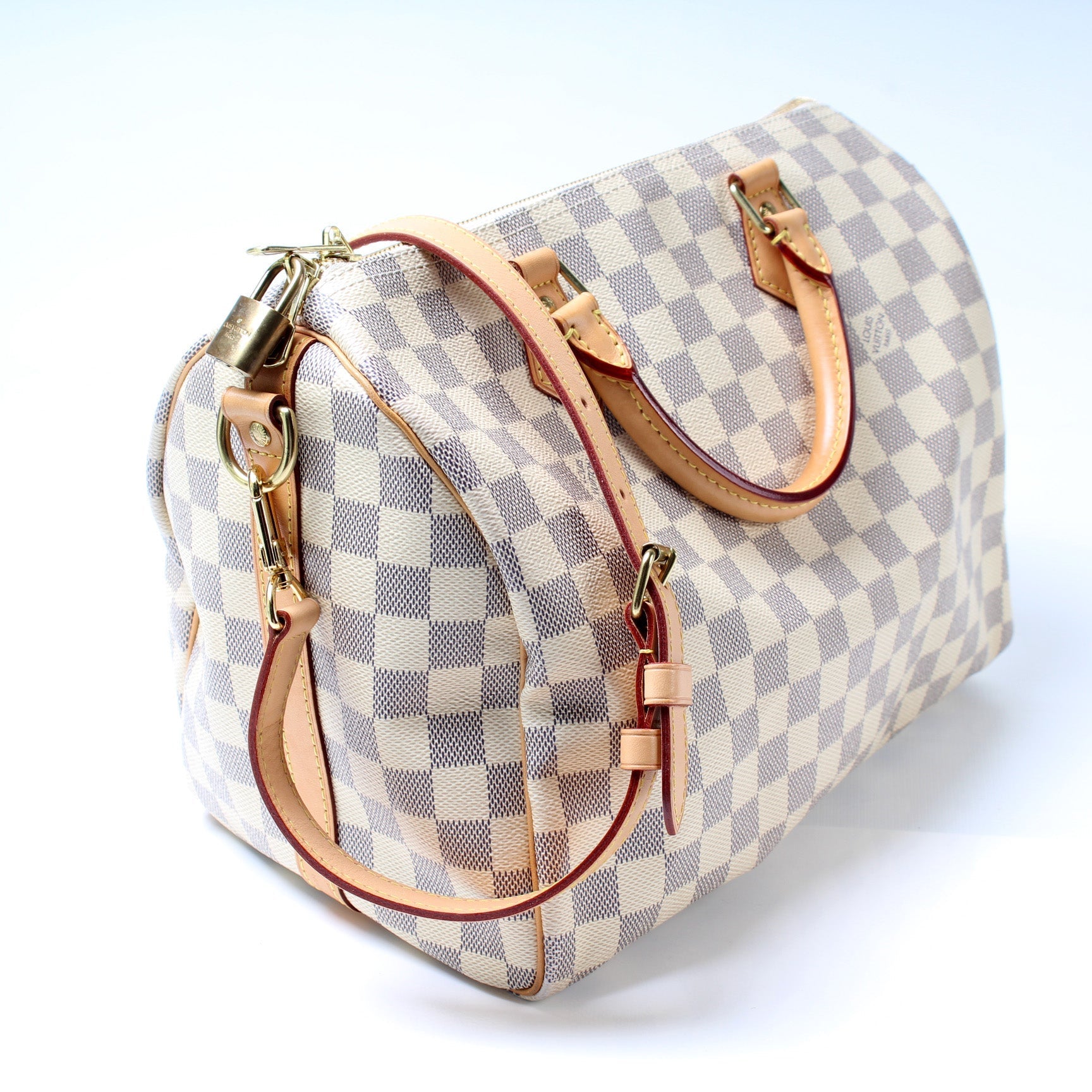 Louis Vuitton Speedy 30 Bandouliere Azur Damier Handbag Azur 5